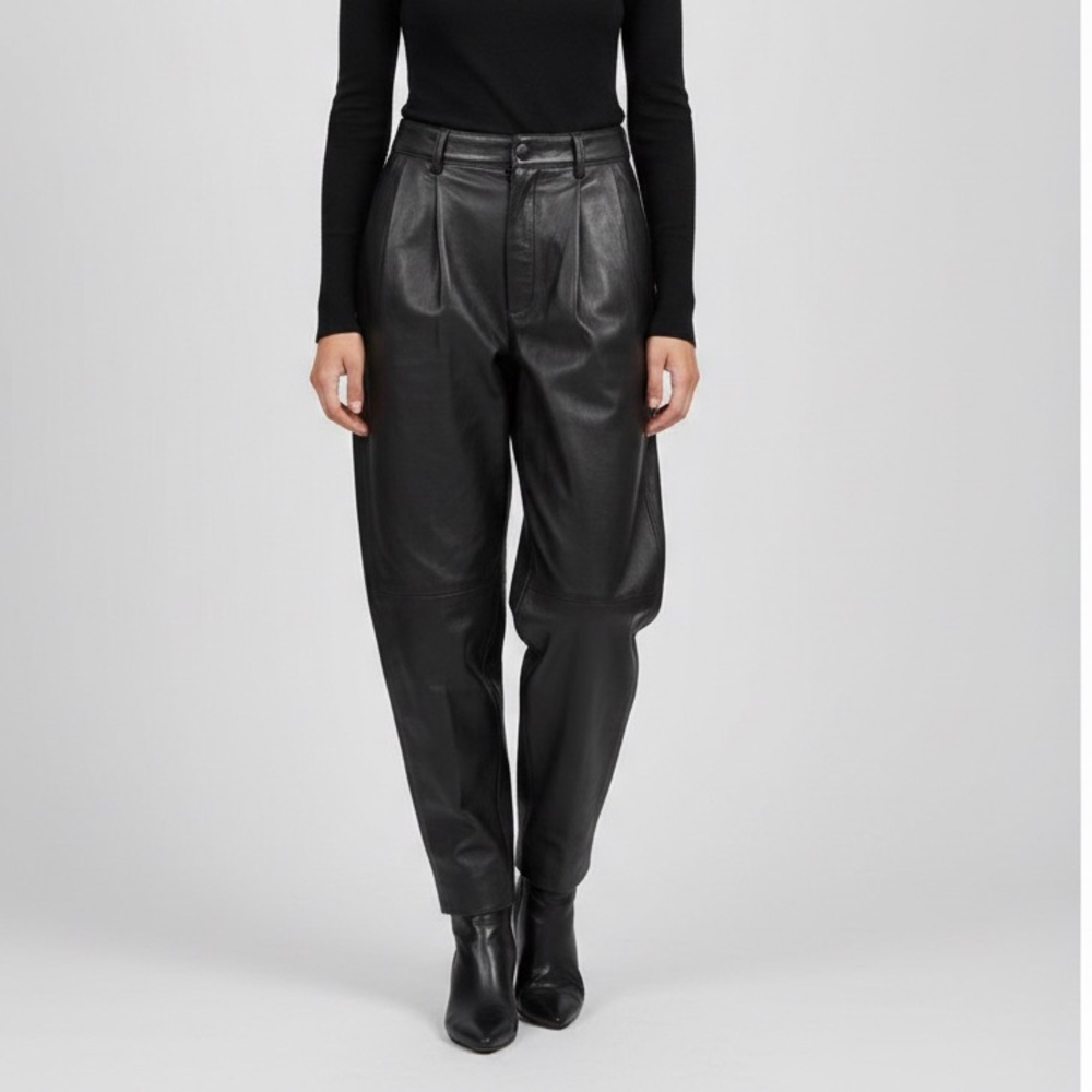 Vintage 100% leather‎ trousers pants